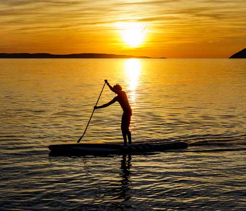 Paddle boarding